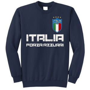 Italia Forza Azzurri Soccer FutbolItaly Flag Logo Sweatshirt