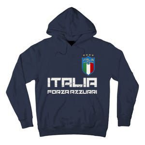 Italia Forza Azzurri Soccer FutbolItaly Flag Logo Tall Hoodie