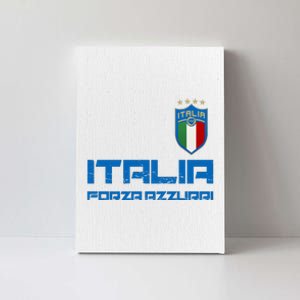 Italia Forza Azzurri Soccer FutbolItaly Flag Logo Canvas