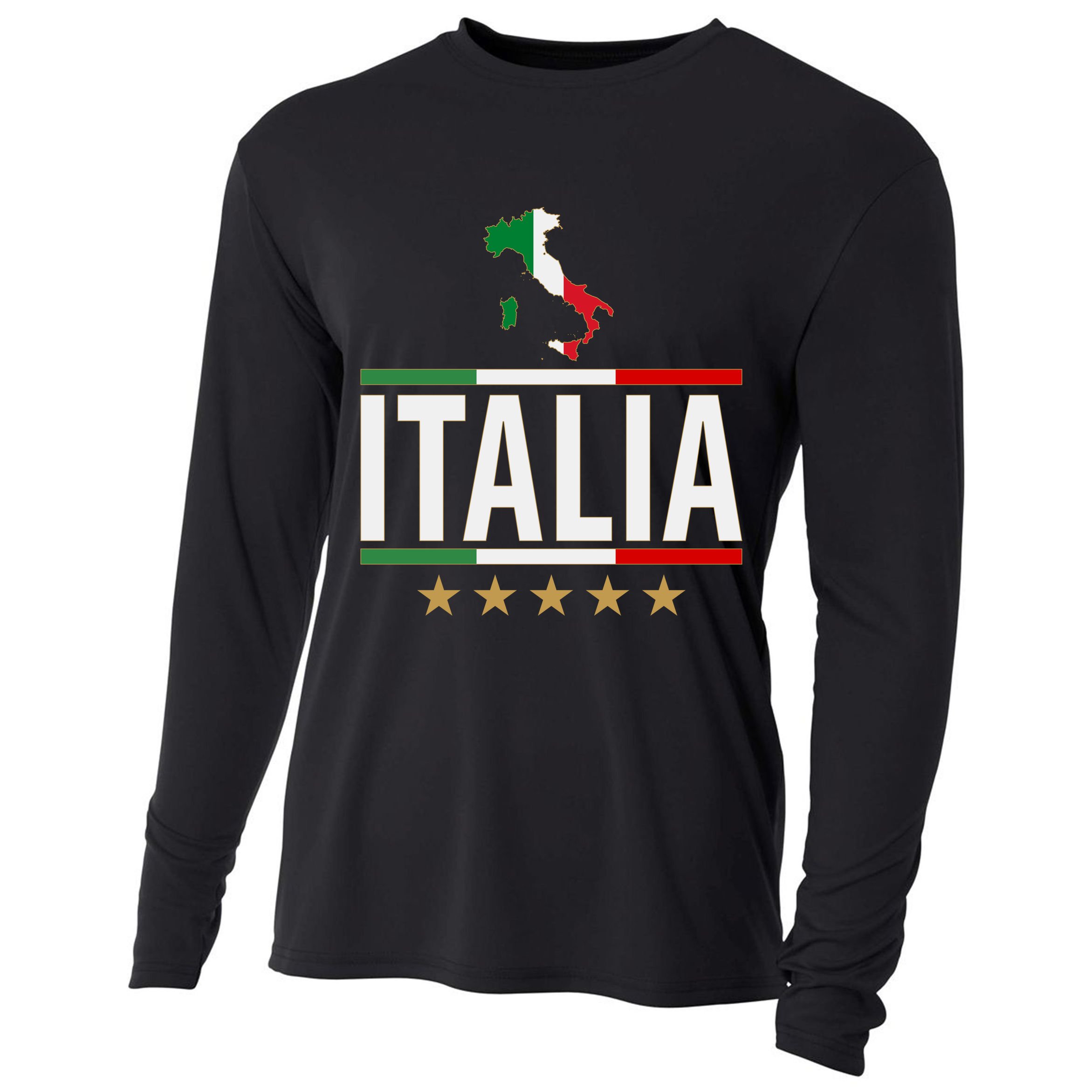 Italia Italy Soccer Football Champions Cooling Performance Long Sleeve Crew