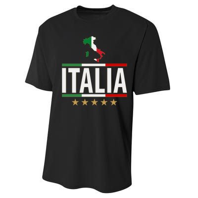 Italia Italy Soccer Football Champions Performance Sprint T-Shirt