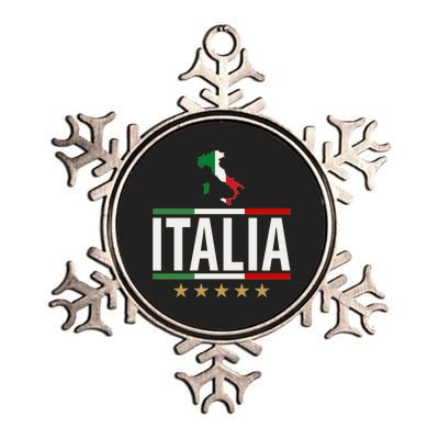 Italia Italy Soccer Football Champions Metallic Star Ornament