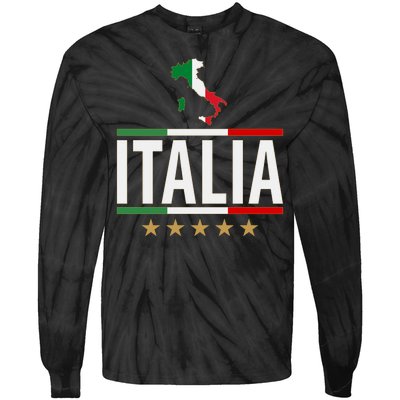 Italia Italy Soccer Football Champions Tie-Dye Long Sleeve Shirt