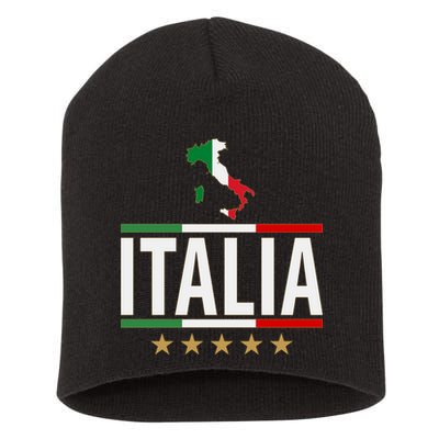 Italia Italy Soccer Football Champions Short Acrylic Beanie
