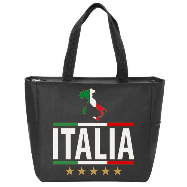 Italia Italy Soccer Football Champions Zip Tote Bag