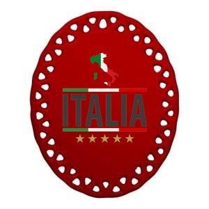 Italia Italy Soccer Football Champions Ceramic Oval Ornament