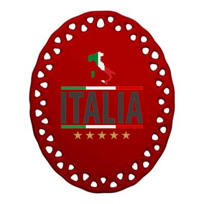 Italia Italy Soccer Football Champions Ceramic Oval Ornament