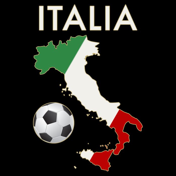 Italia Italy Soccer Football Map Flag colors Cooling Performance Crew T-Shirt
