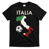 Italia Italy Soccer Football Map Flag colors T-Shirt
