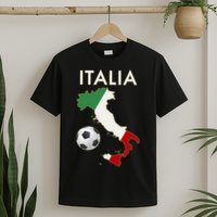 Italia Italy Soccer Football Map Flag colors T-Shirt