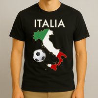 Italia Italy Soccer Football Map Flag colors T-Shirt