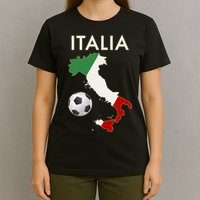 Italia Italy Soccer Football Map Flag colors T-Shirt