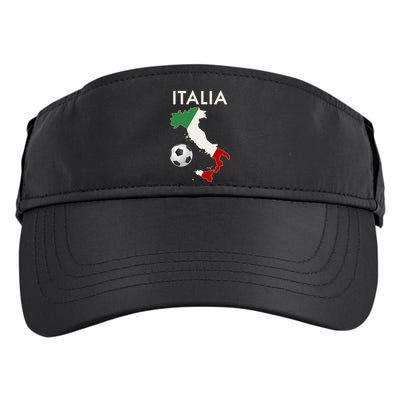Italia Italy Soccer Football Map Flag colors Adult Drive Performance Visor