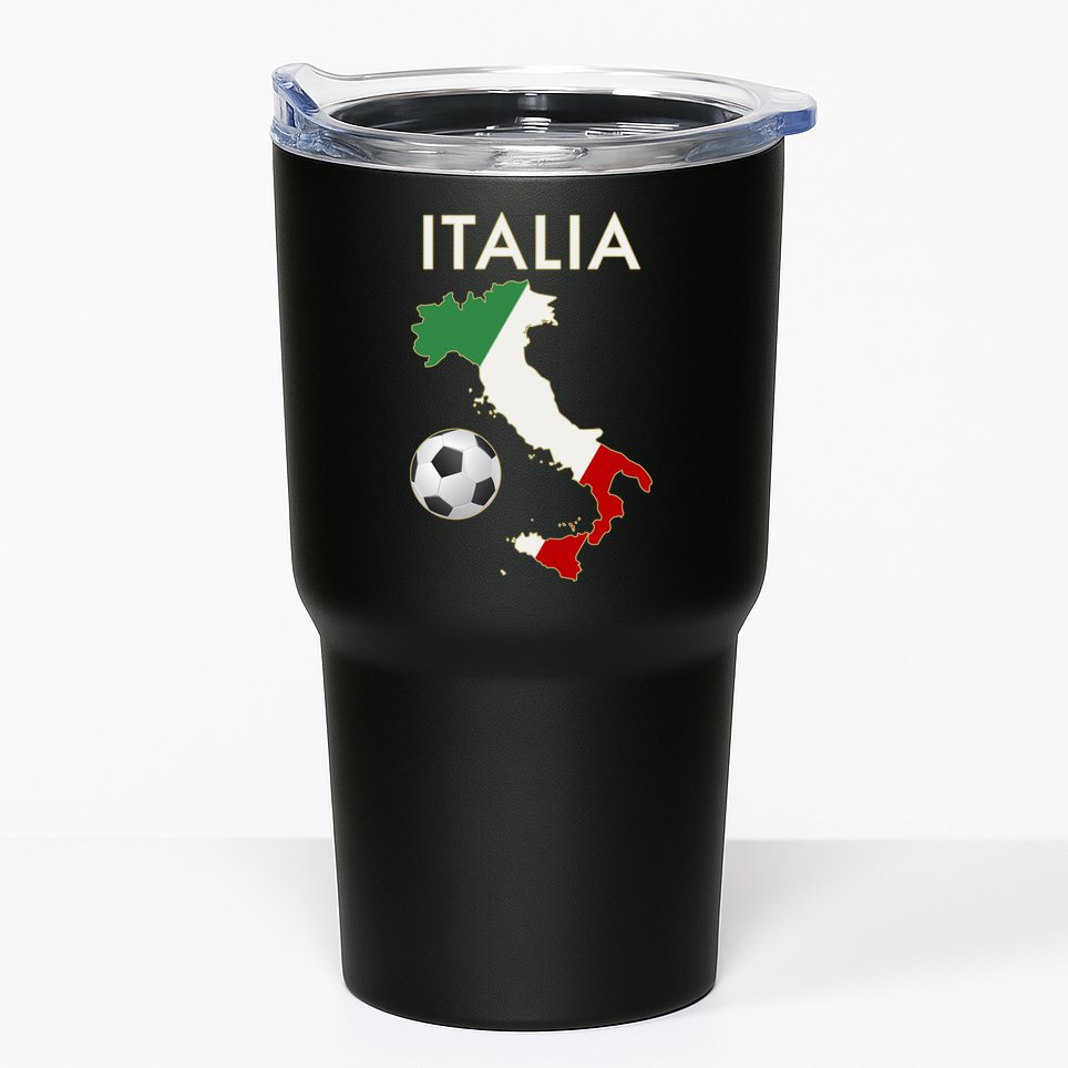 Italia Italy Soccer Football Map Flag colors Tumbler