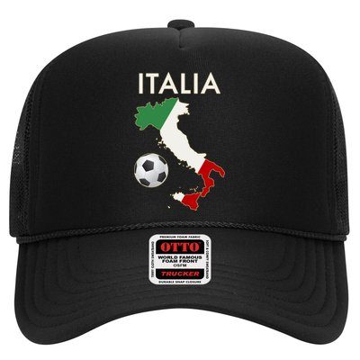 Italia Italy Soccer Football Map Flag colors Trucker Hat