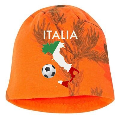 Italia Italy Soccer Football Map Flag colors Kati - Camo Knit Beanie