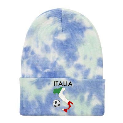 Italia Italy Soccer Football Map Flag colors Tie Dye 12in Knit Beanie