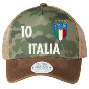 Italia Italy Soccer No 10 Shield Logo Legacy Tie Dye Trucker Hat