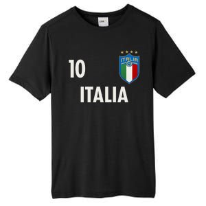 Italia Italy Soccer No 10 Shield Logo Tall Fusion ChromaSoft Performance T-Shirt