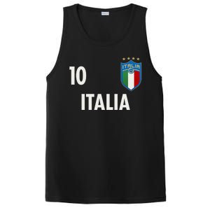 Italia Italy Soccer No 10 Shield Logo PosiCharge Competitor Tank