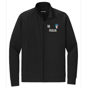 Italia Italy Soccer No 10 Shield Logo Stretch Full-Zip Cadet Jacket