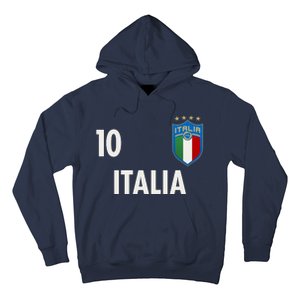 Italia Italy Soccer No 10 Shield Logo Hoodie