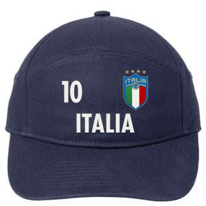 Italia Italy Soccer No 10 Shield Logo 7-Panel Snapback Hat