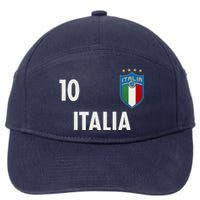 Italia Italy Soccer No 10 Shield Logo 7-Panel Snapback Hat