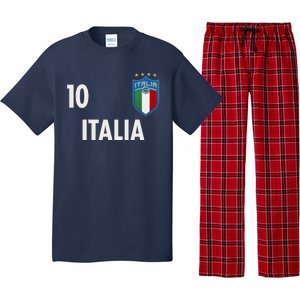 Italia Italy Soccer No 10 Shield Logo Pajama Set