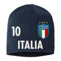 Italia Italy Soccer No 10 Shield Logo Sustainable Beanie