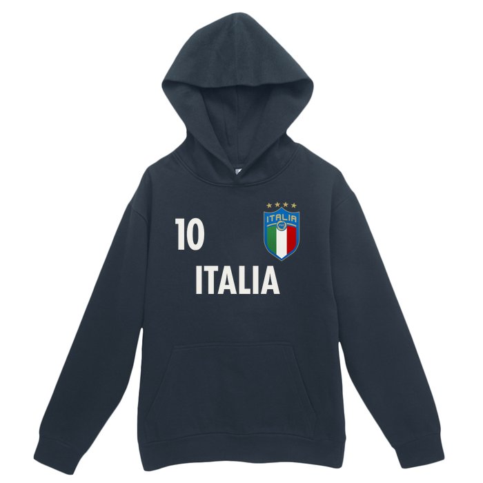 Italia Italy Soccer No 10 Shield Logo Urban Pullover Hoodie