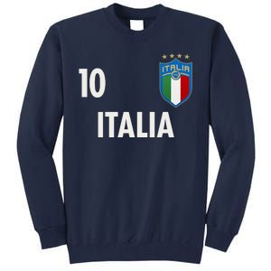 Italia Italy Soccer No 10 Shield Logo Tall Sweatshirt