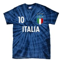 Italia Italy Soccer No 10 Shield Logo Tie-Dye T-Shirt