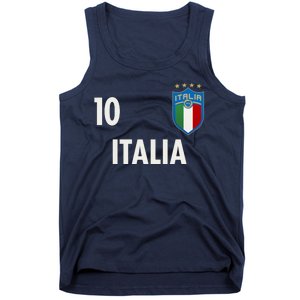 Italia Italy Soccer No 10 Shield Logo Tank Top