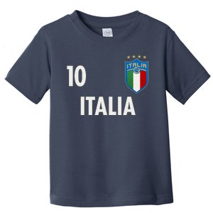 Italia Italy Soccer No 10 Shield Logo Toddler T-Shirt