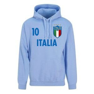 Italia Italy Soccer No 10 Shield Logo Unisex Surf Hoodie