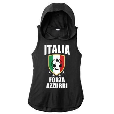 Italia Soccer Forza Azzurri Ladies PosiCharge Tri-Blend Wicking Draft Hoodie Tank