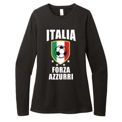 Italia Soccer Forza Azzurri Womens CVC Long Sleeve Shirt