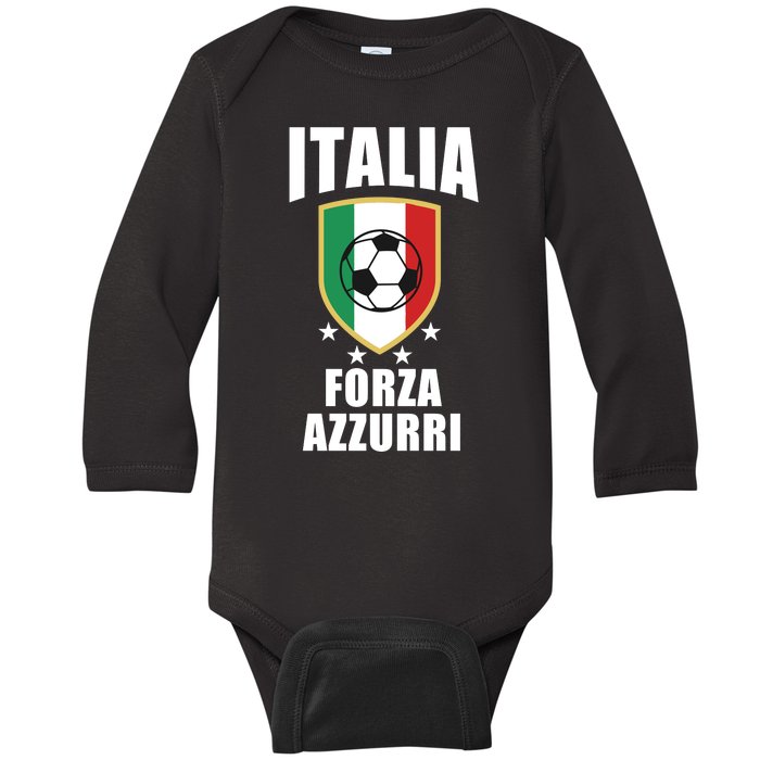 Italia Soccer Forza Azzurri Baby Long Sleeve Bodysuit