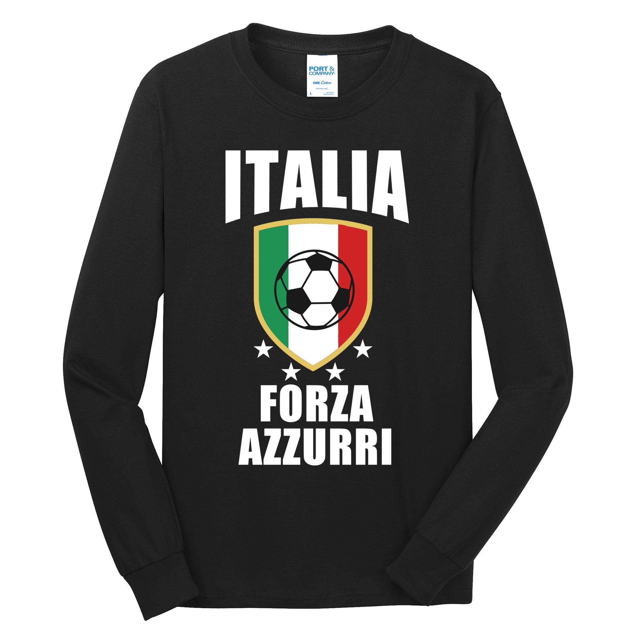 Italia Soccer Forza Azzurri Tall Long Sleeve T-Shirt