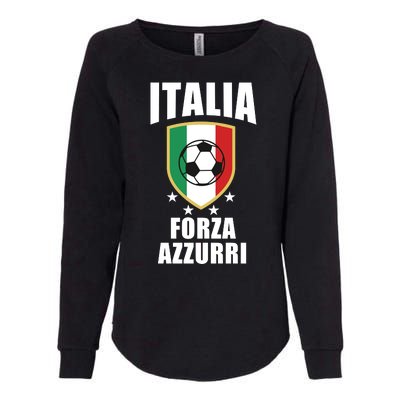 Italia Soccer Forza Azzurri Womens California Wash Sweatshirt