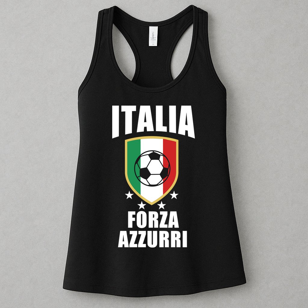 Italia Soccer Forza Azzurri Womens Tank Top
