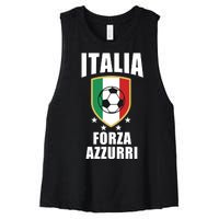 Italia Soccer Forza Azzurri Women's Racerback Cropped Tank