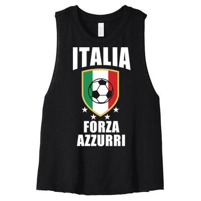 Italia Soccer Forza Azzurri Women's Racerback Cropped Tank