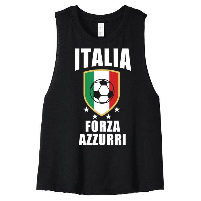 Italia Soccer Forza Azzurri Women's Racerback Cropped Tank