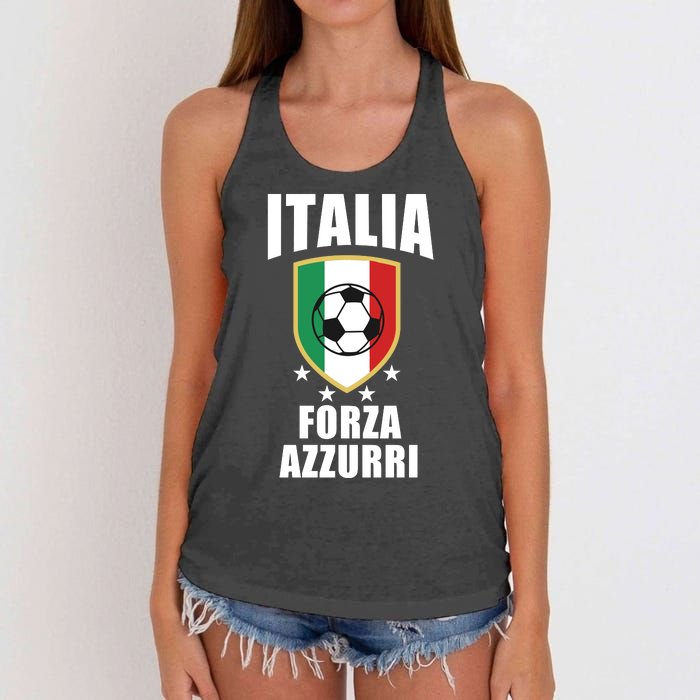 Italia Soccer Forza Azzurri Women's Knotted Racerback Tank