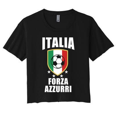 Italia Soccer Forza Azzurri Women's Crop Top Tee