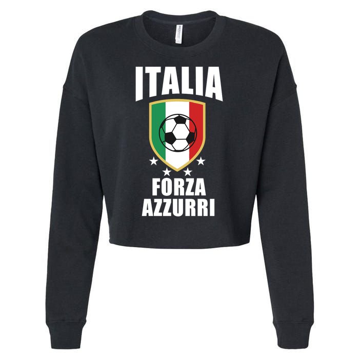 Italia Soccer Forza Azzurri Cropped Pullover Crew