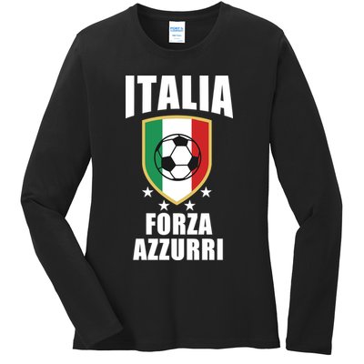 Italia Soccer Forza Azzurri Ladies Long Sleeve Shirt