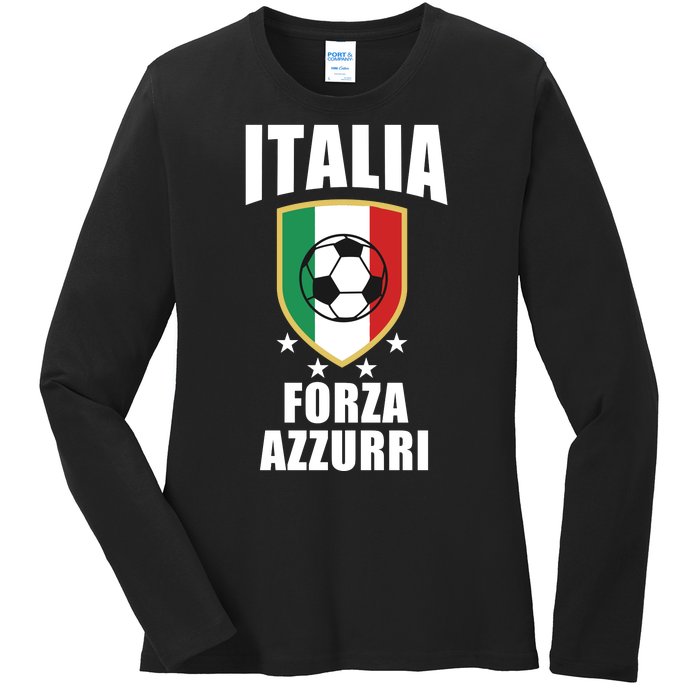 Italia Soccer Forza Azzurri Ladies Long Sleeve Shirt